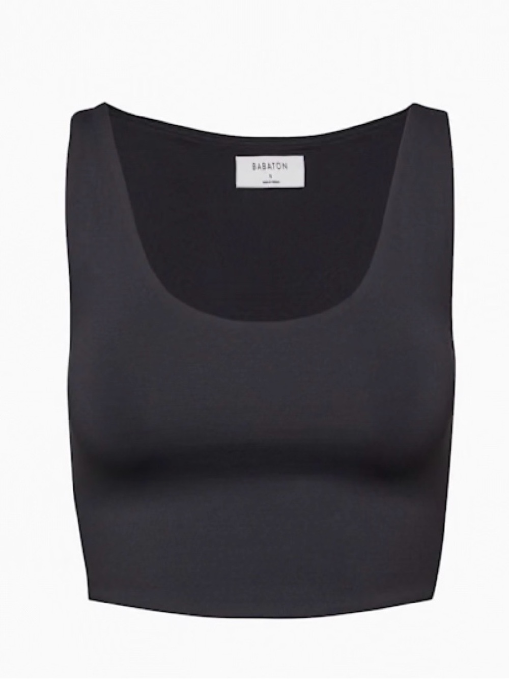 Babaton Aritzia Contour Black Scoop Neck Crop Tank